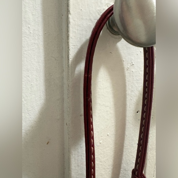 Coach Red/Burgundy Suede Leather Wristlet Bag - Picture 14 of 14